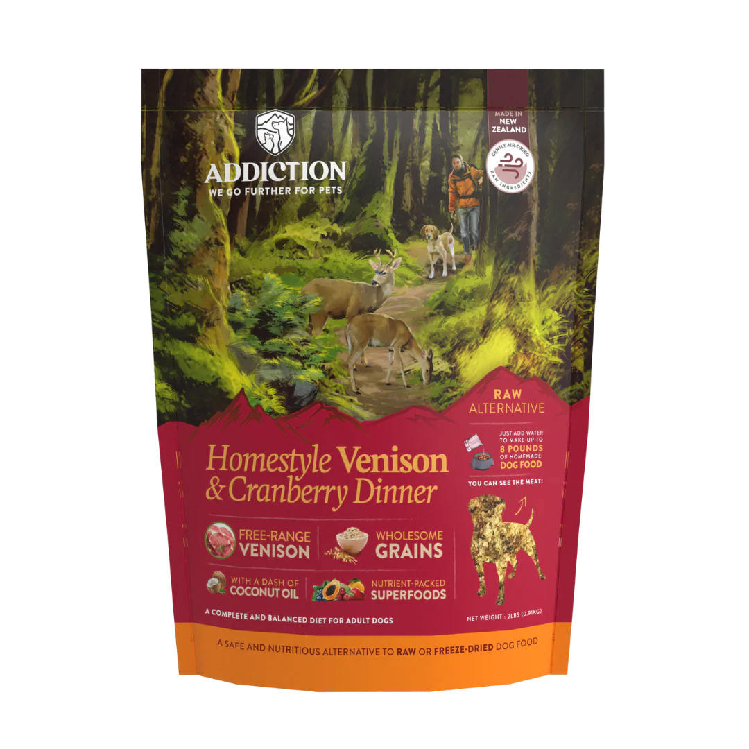 Addiction Homestyle Venison & Cranberry Dinner Raw Alternative Dog