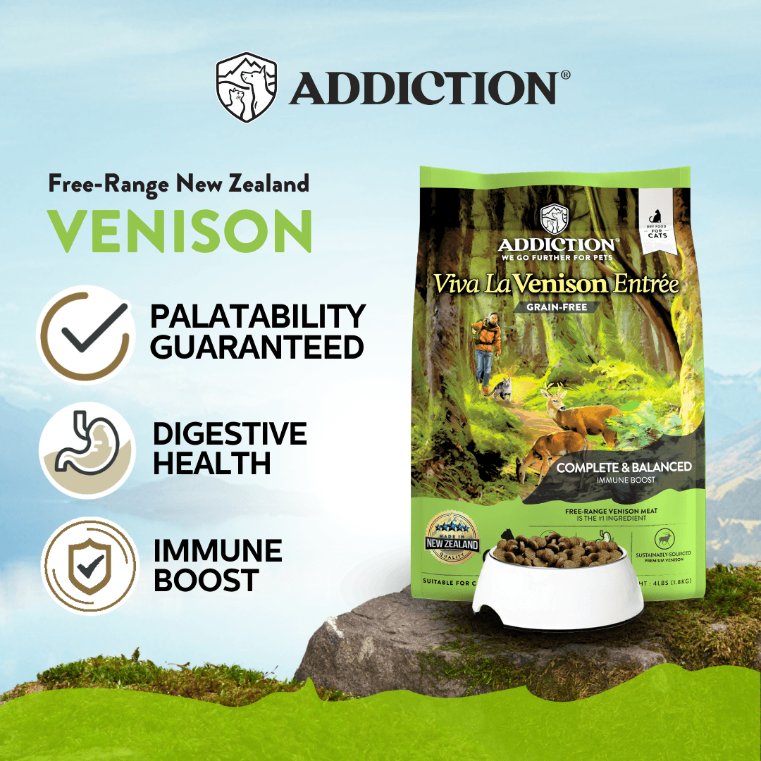 ドッグフード ADDICTION Viva La Venison 15kg Addiction Viva La Venison Dry Dog Food – Addiction Pet Foods USA