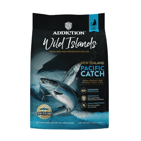 Pacific Catch Premium King Salmon Mackerel & Hoki Dry Cat Food - Trial Pack Bundle of 12