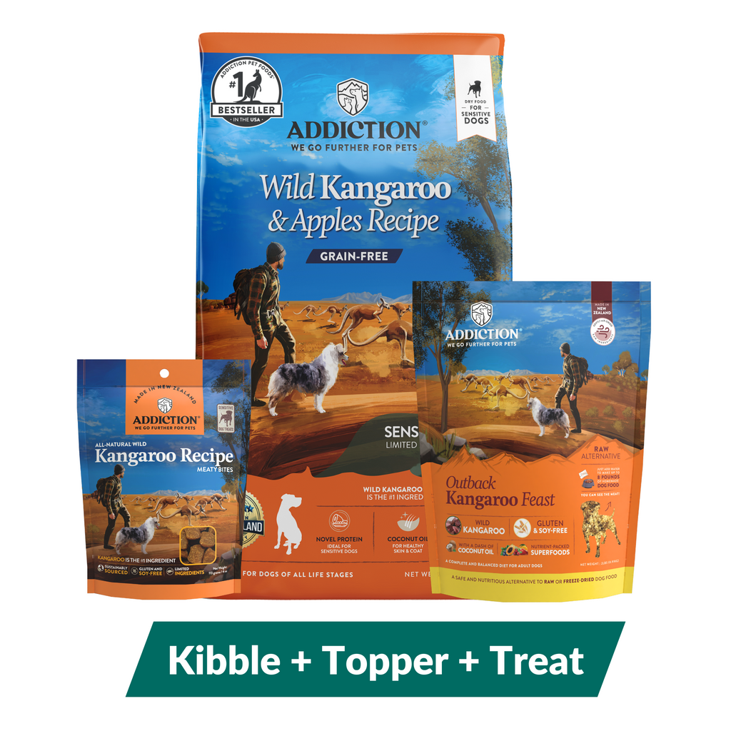 Addiction Kangaroo Dog Food & Treats Bundle