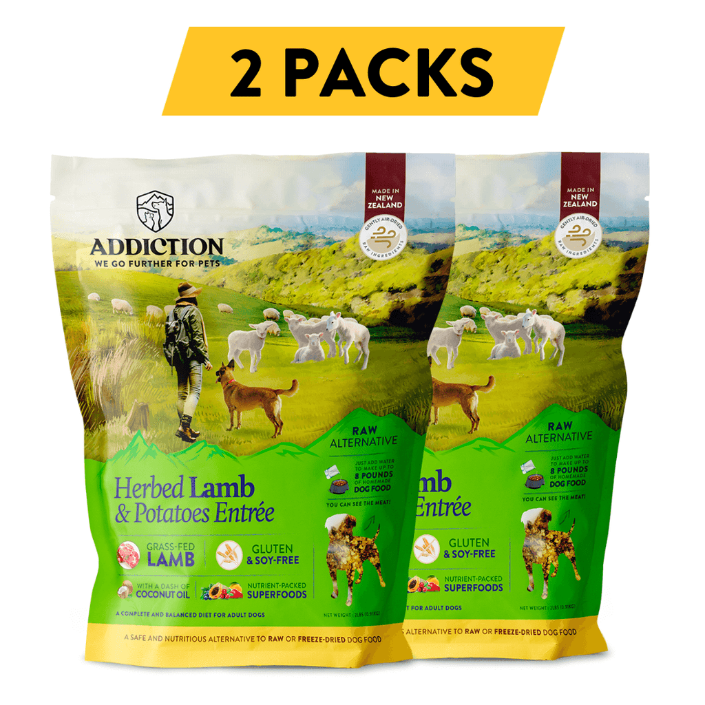 Addiction Herbed Lamb Potatoes Raw Alternative Dog Food