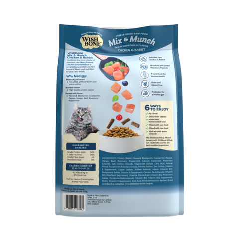 Wishbone Mix & Munch Chicken & Rabbit Cat - 350g