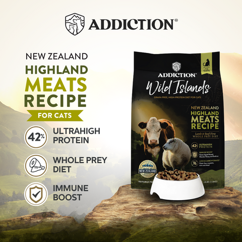 Highland Meats Grass-Fed Beef & Lamb Recipe Dry Cat Food - Trial Pack Bundle of 12