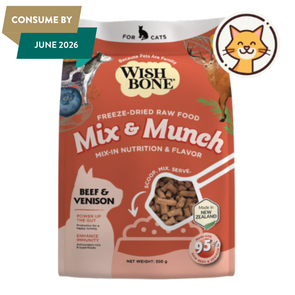 Wishbone Beef & Venison Freeze-Dried Raw Topper for Cats - 350g