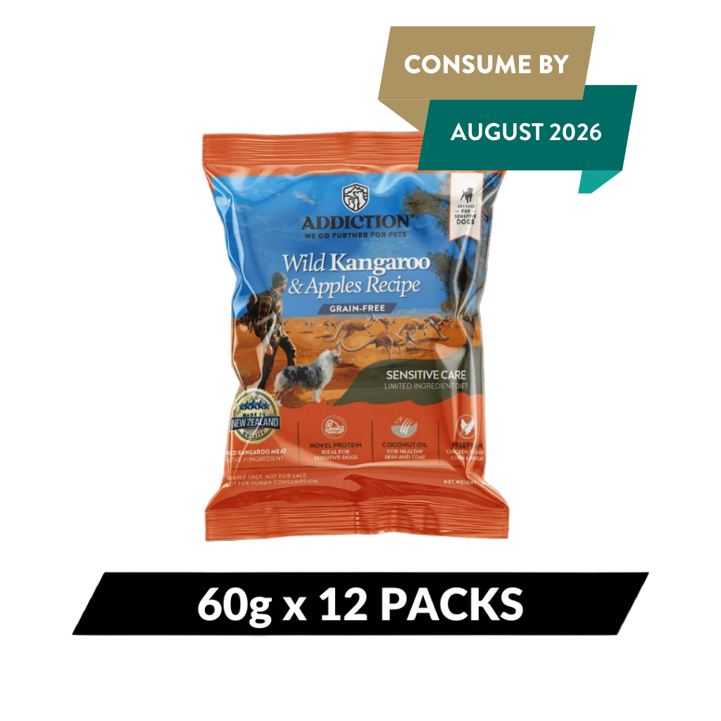 Addiction Wild Kangaroo & Apples Recipe Dry Dog Food - Trial Pack Bundle of 12