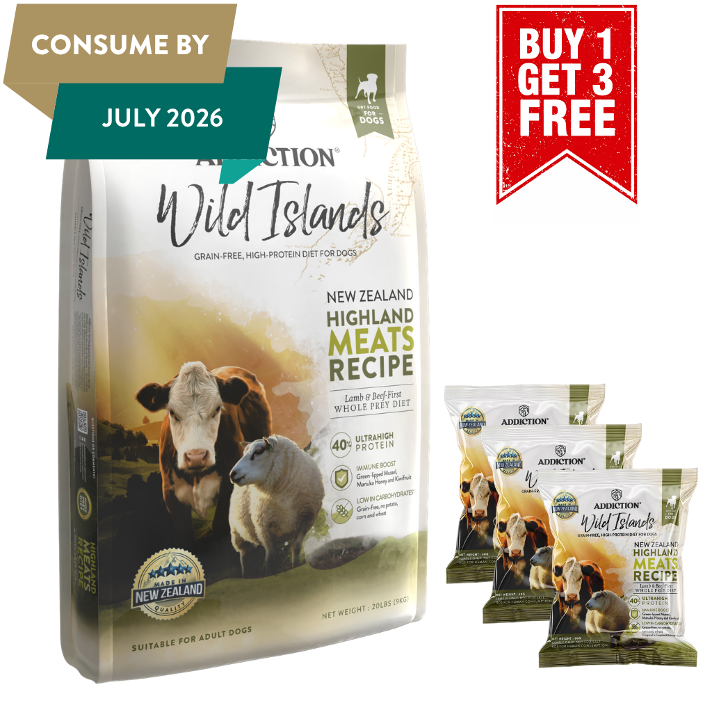 Addiction Wild Islands Highland Meats Grass-Fed Beef & Lamb Recipe Dry Dog Food