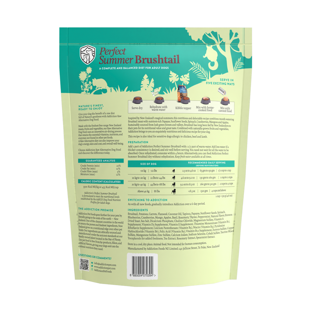 Addiction Perfect Summer Brushtail Raw Alternative Dog Food