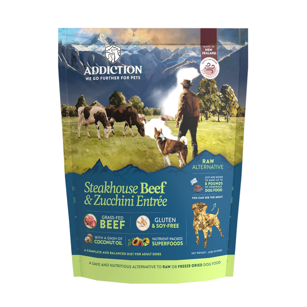 Addiction Steakhouse Beef & Zucchini Air-Dried Dog Food
