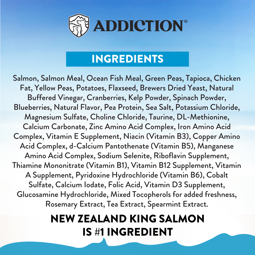 Addiction Salmon Bleu Dry Dog Food – Addiction Pet Foods USA Addiction Salmon Bleu Dry Dog Food – Addiction Pet Foods USA