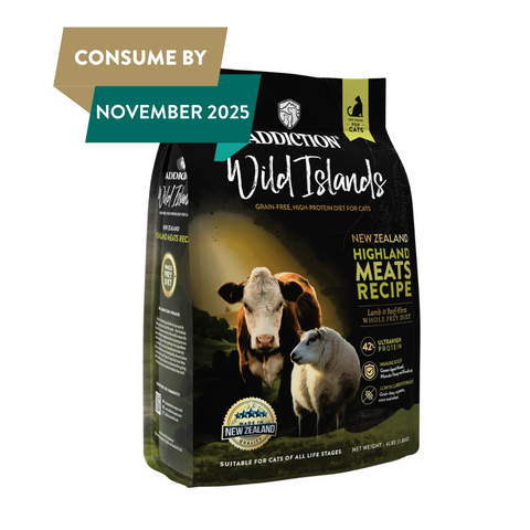Addiction Wild Islands Highland Meats Grass-Fed Beef & Lamb Recipe Dry Cat Food
