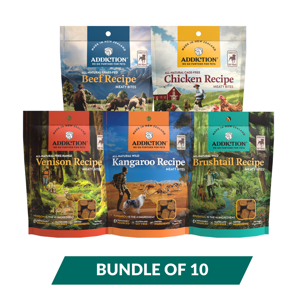 Addiction Meaty Bites Dog Treats Variety Bundle