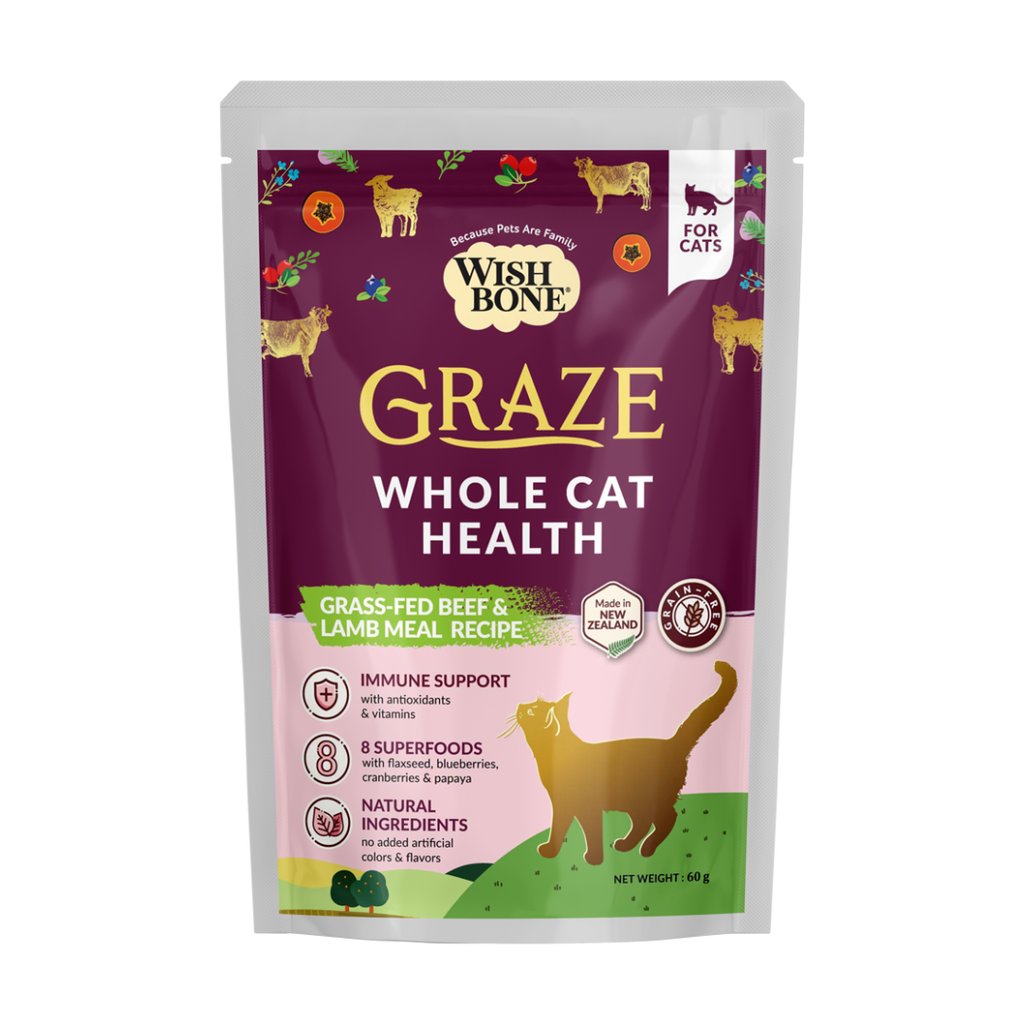 [FREE] Wishbone Graze Beef and Lamb Dry Cat Food - 60g Trial Pack