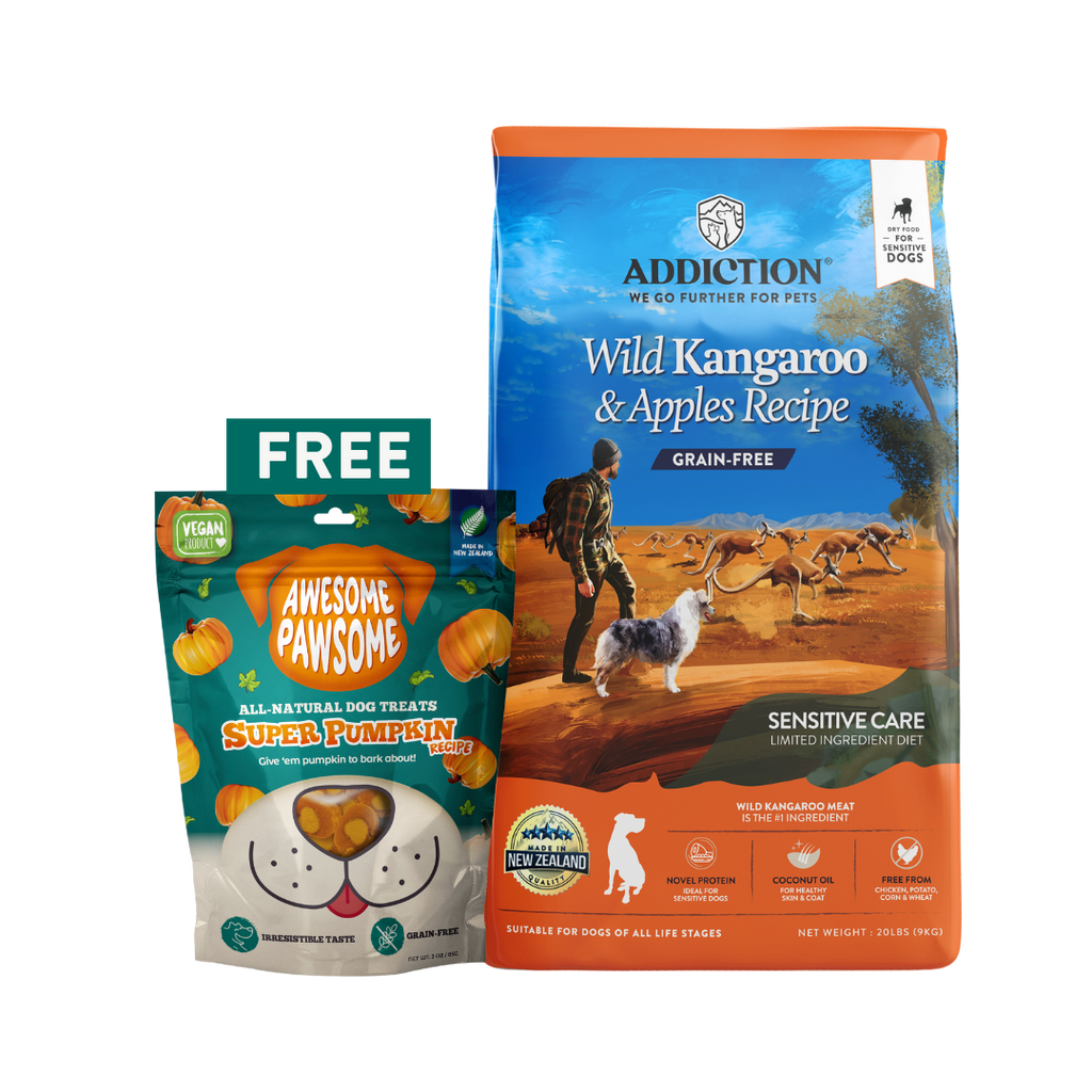 Kangaroo and pumpkin dog food hot sale