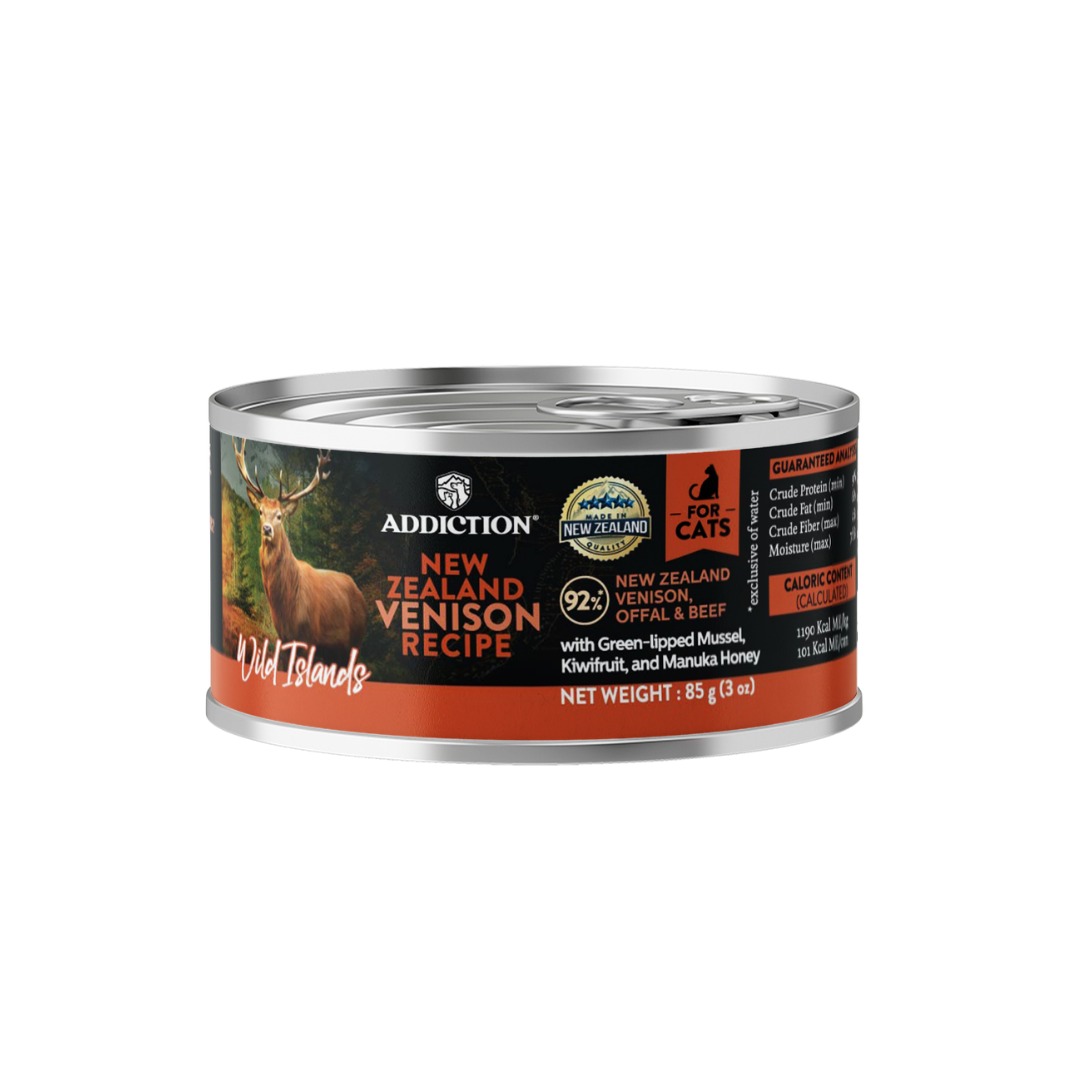 Addiction Wild Islands New Zealand Venison Recipe Grain-Free Canned Cat Food