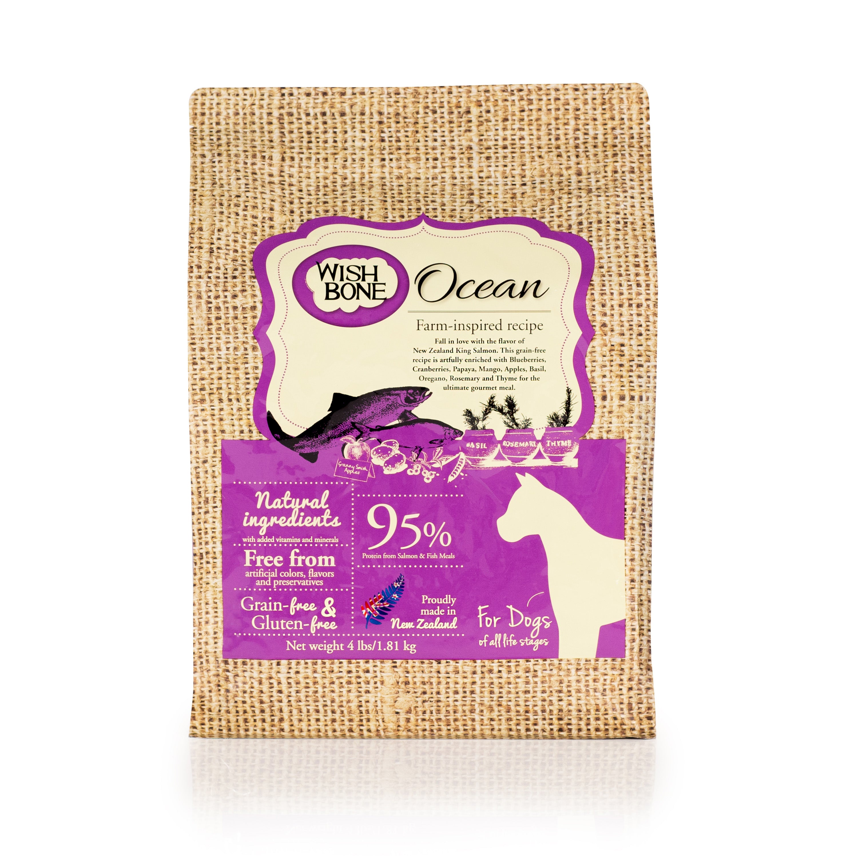 Wishbone Ocean King Salmon Dry Dog Food Addiction Pet Foods