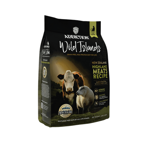 Highland Meats Grass-Fed Beef & Lamb Recipe Dry Cat Food - Trial Pack Bundle of 12