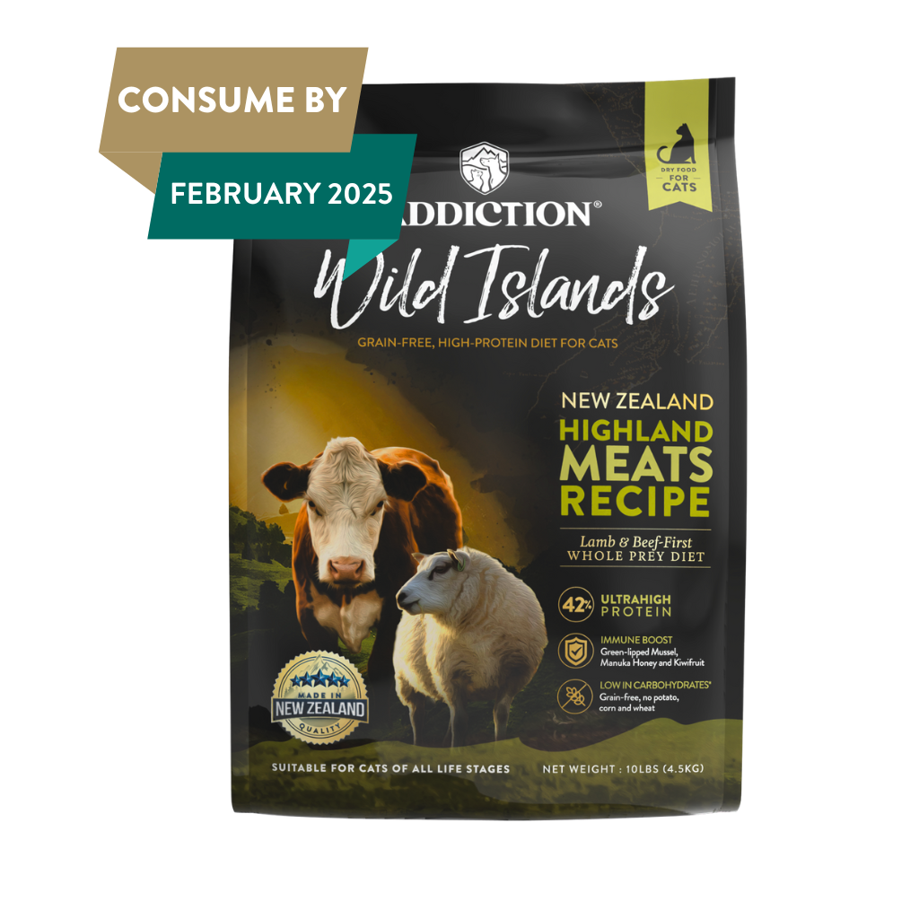 Addiction Wild Islands Highland Meats Grass-Fed Beef & Lamb Recipe Dry Cat Food