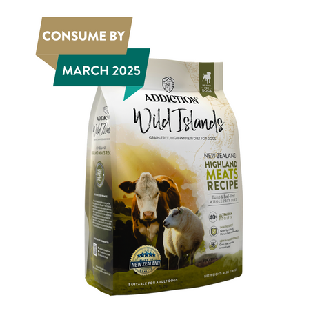 Addiction Wild Islands Highland Meats Grass-Fed Beef & Lamb Recipe Dry Dog Food