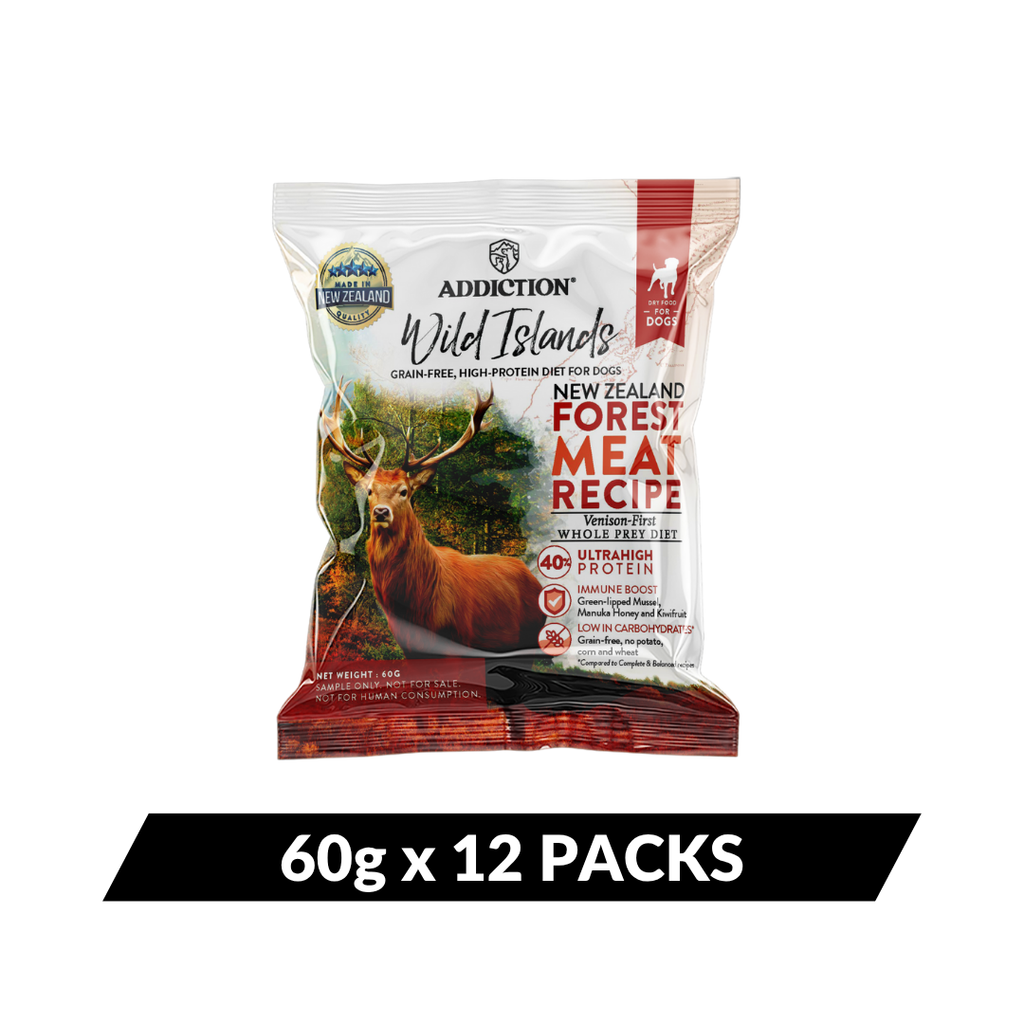 Forest Meat Premium Venison Recipe Dry Dog Food - Trial Pack Bundle of 12