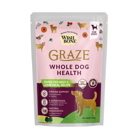 [FREE] Wishbone Graze Beef and Lamb Dry Dog Food - 60g Trial Pack