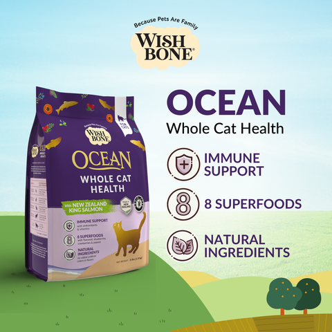 Wishbone Ocean New Zealand King Salmon Dry Cat Food