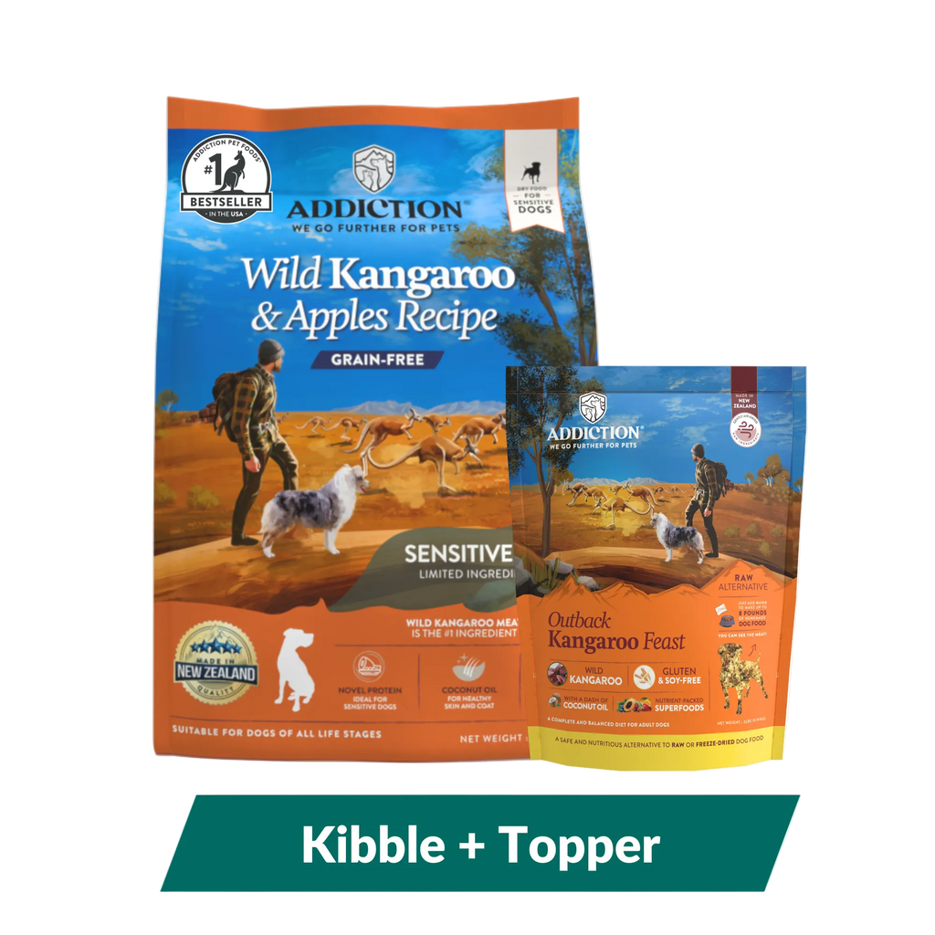 Addiction Outback Kangaroo Feast & Wild Kangaroo & Apples Dry Dog Food Bundle - Addiction Pet Foods USA