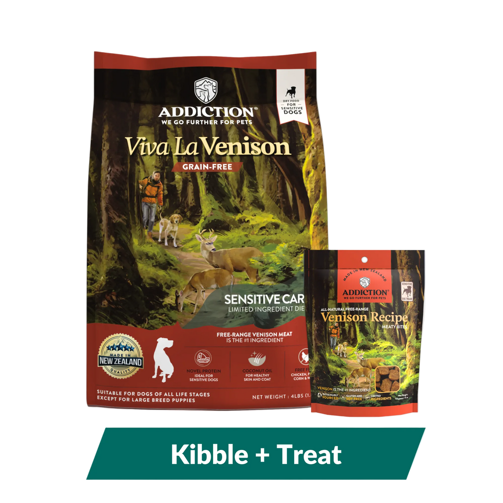 Addiction Viva La Venison Dog Food & Treats Bundle - Addiction Pet Foods USA