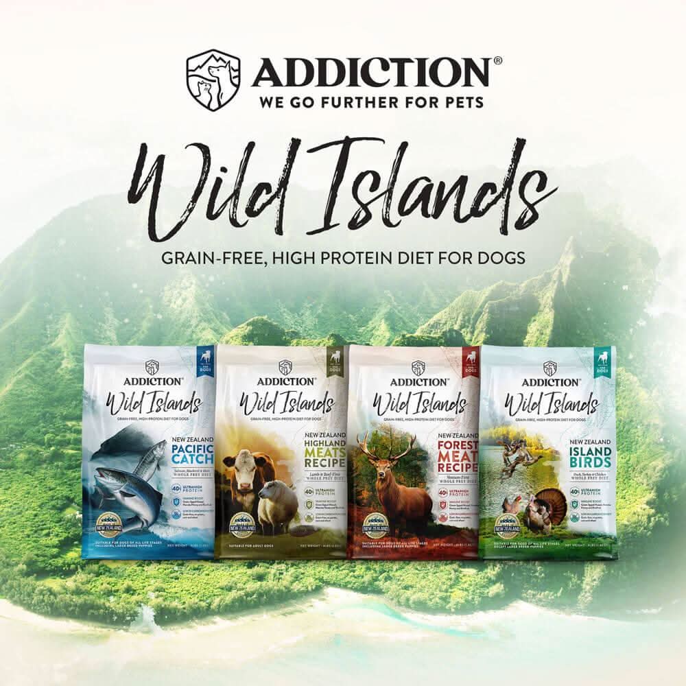 Addiction Wild Islands Bird Premium Duck Turkey & Chicken Dry Dog Food - Pack of 12 - Addiction Pet Foods USA