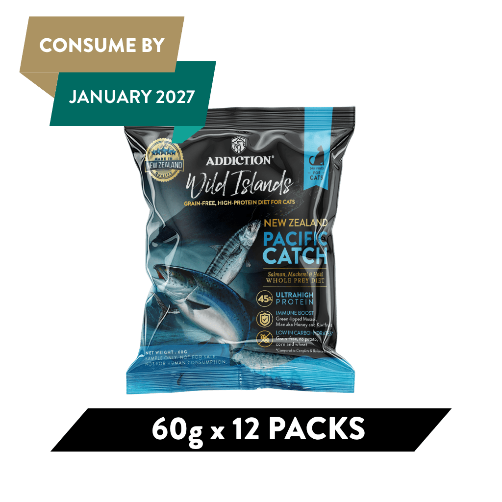 Addiction Wild Islands Pacific Catch Premium King Salmon Mackerel & Hoki Dry Cat Food - Addiction Pet Foods USA