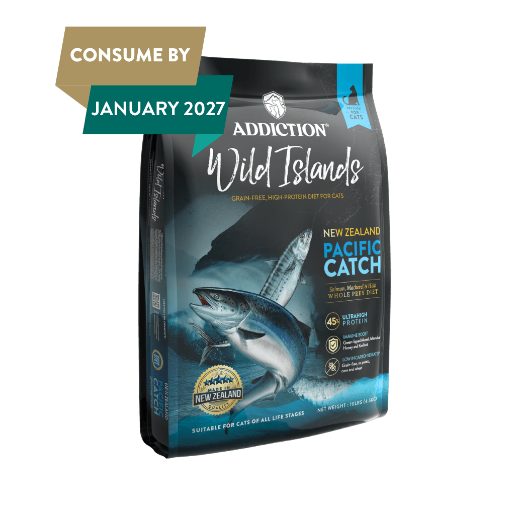 Addiction Wild Islands Pacific Catch Premium King Salmon Mackerel & Hoki Dry Cat Food - Addiction Pet Foods USA