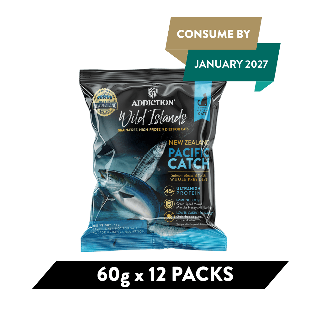 Addiction Wild Islands Pacific Catch Premium King Salmon Mackerel & Hoki Dry Cat Food - Addiction Pet Foods USA