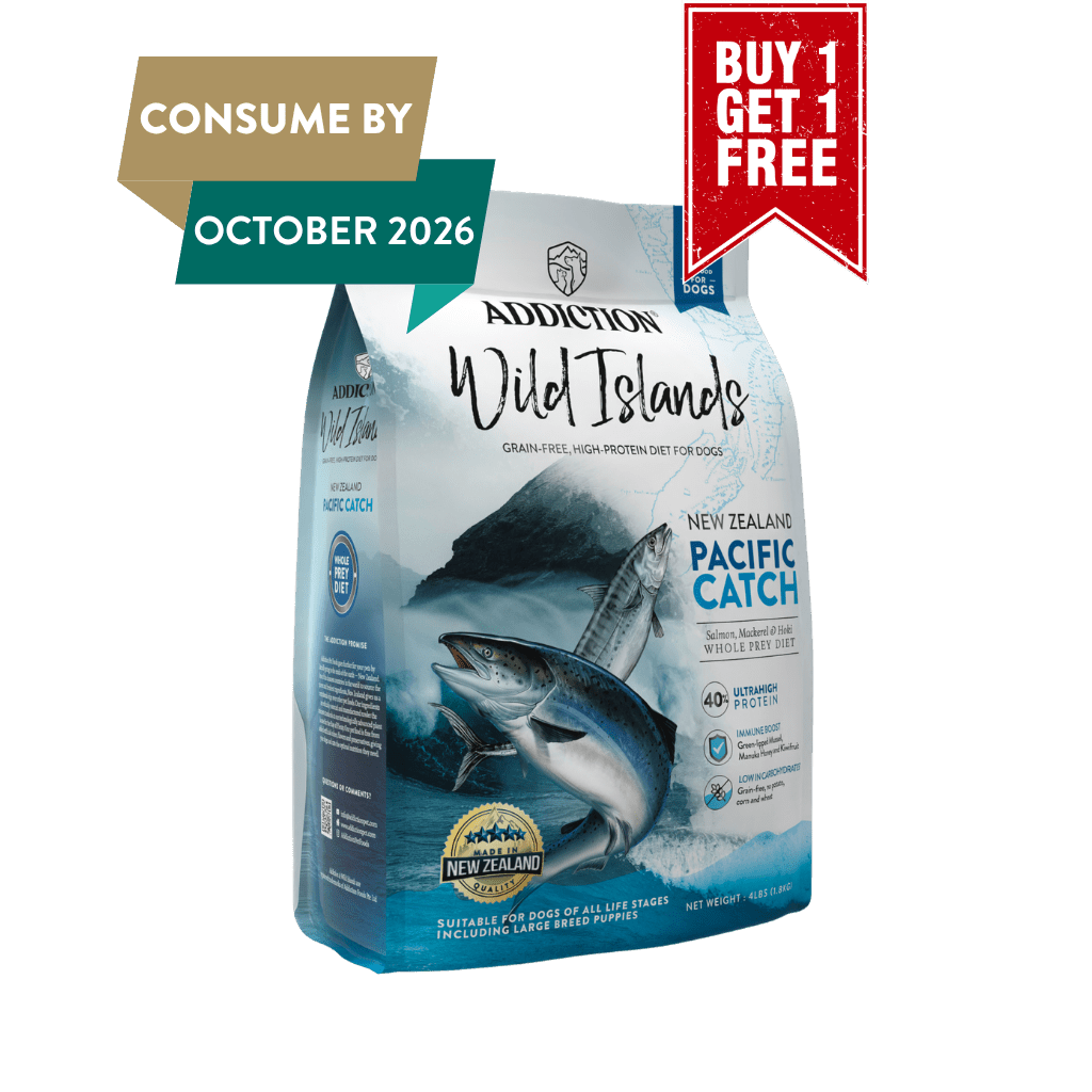 Addiction Wild Islands Pacific Catch Premium King Salmon Mackerel & Hoki Dry Dog Food - Addiction Pet Foods USA
