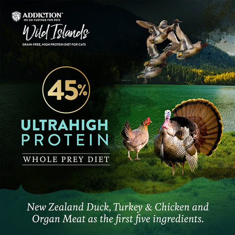 Island Bird Premium Duck Turkey & Chicken Dry Cat Food - Trial Pack Bundle of 12