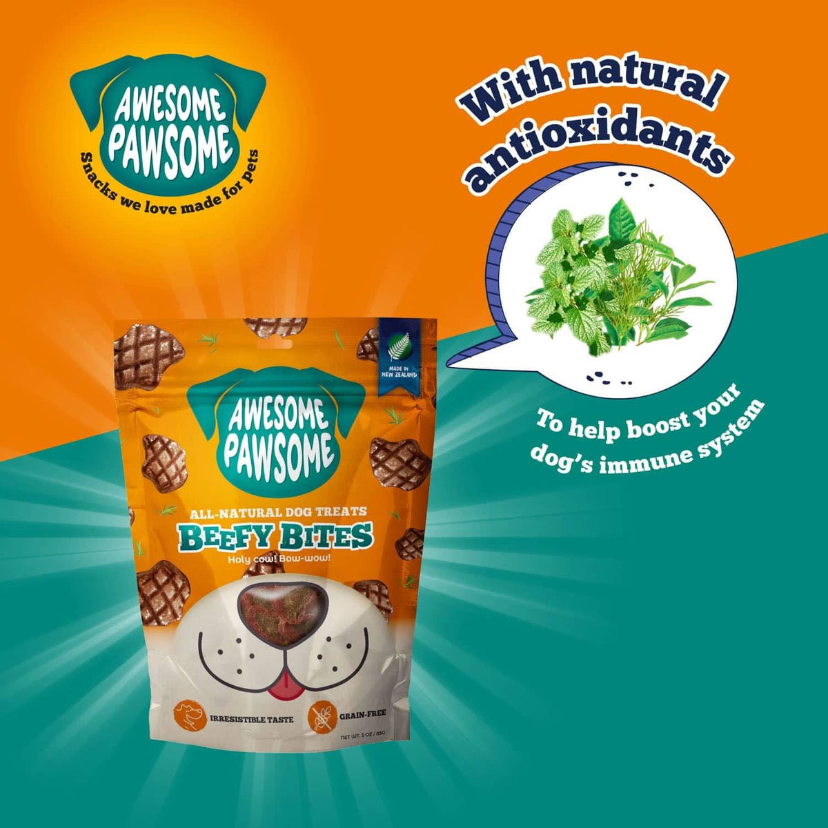 Awesome Pawsome Beefy Bites - Pack of 12 - Addiction Pet Foods USA