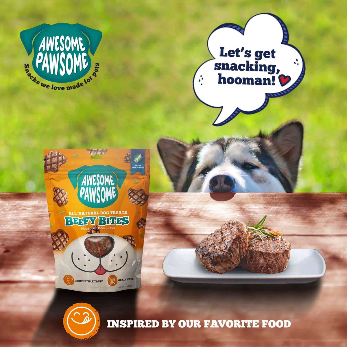 Awesome Pawsome Beefy Bites - Pack of 12 - Addiction Pet Foods USA