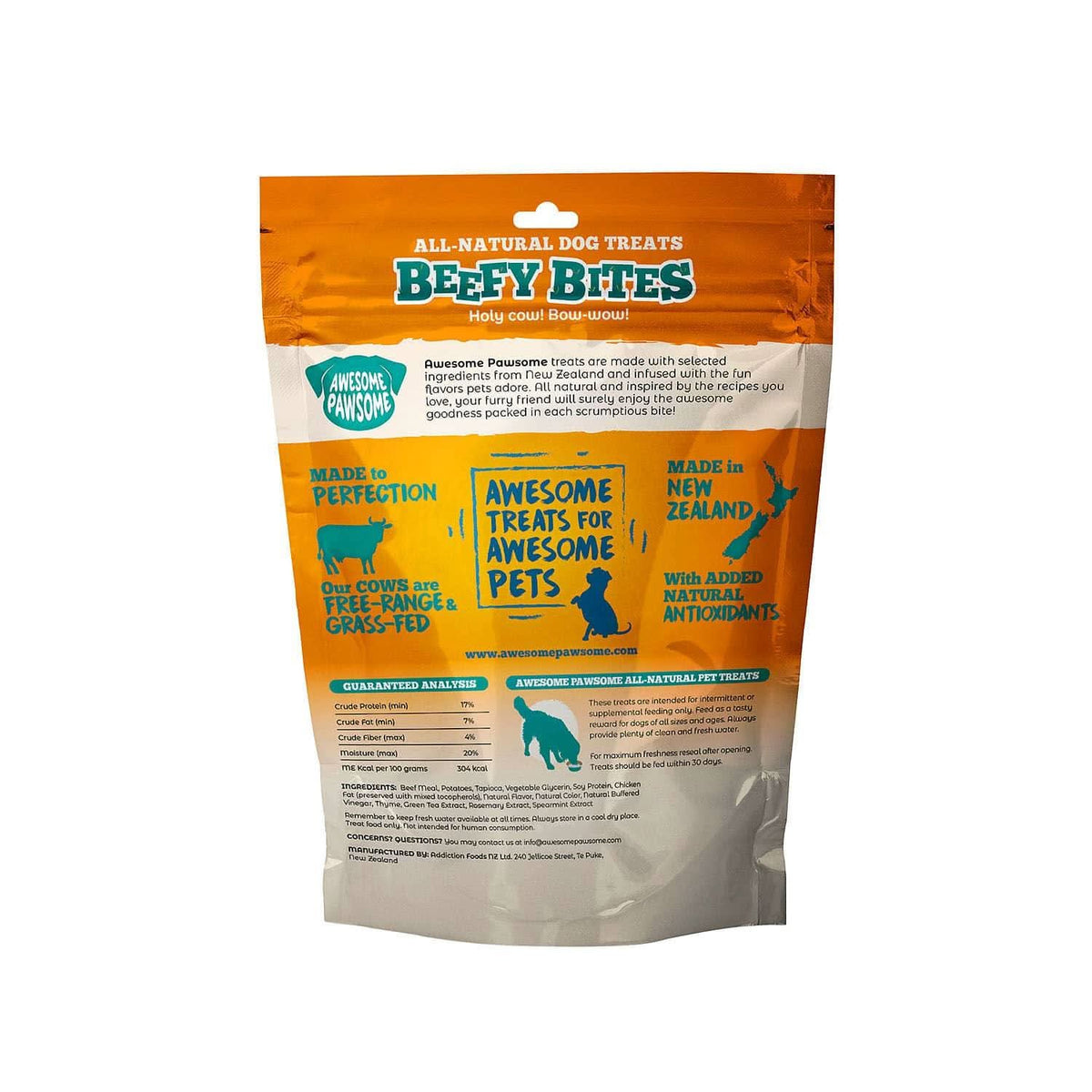 Awesome Pawsome Beefy Bites - Pack of 12 - Addiction Pet Foods USA