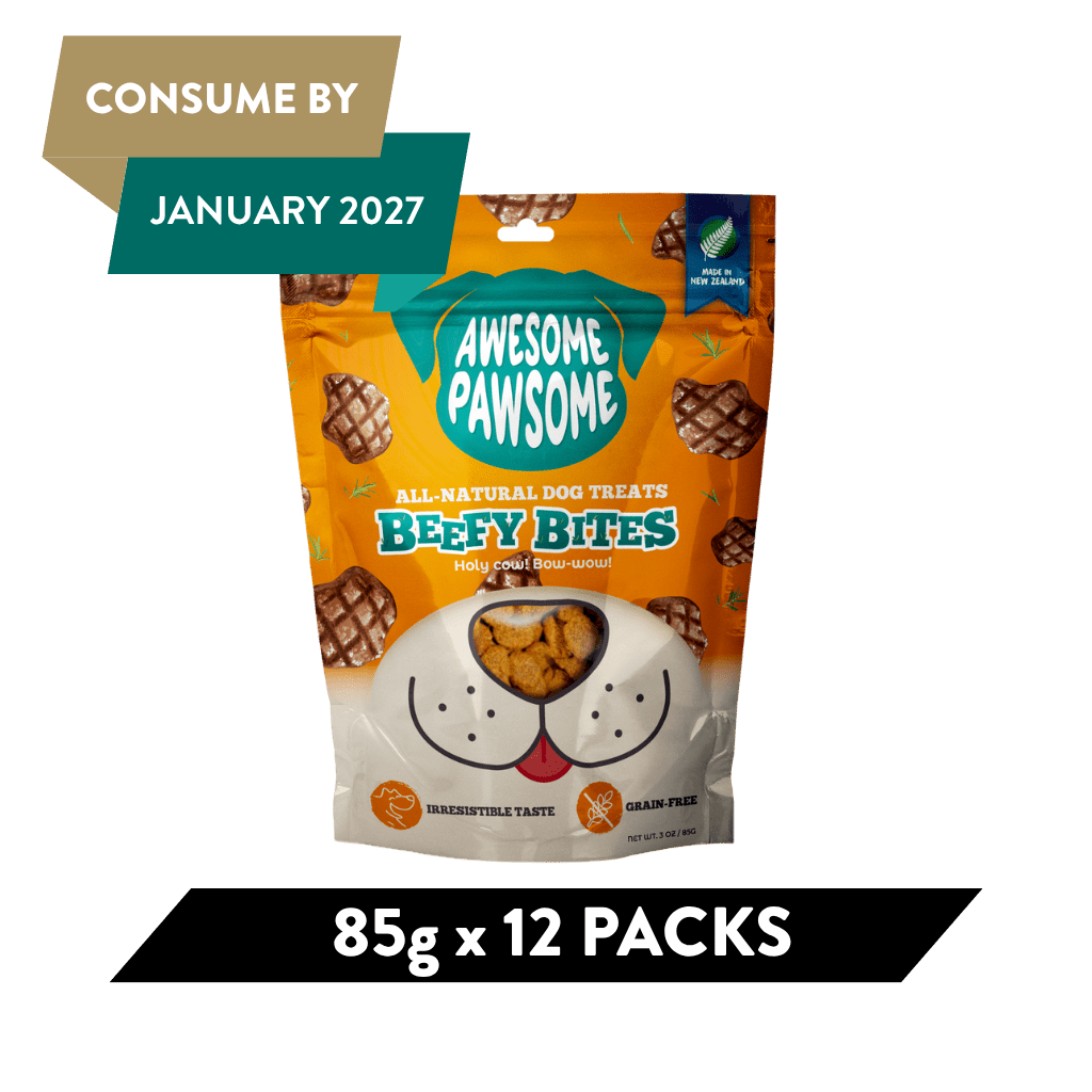 Awesome Pawsome Beefy Bites - Pack of 12 - Addiction Pet Foods USA - Near Expiry Items - AP77027_SALE12