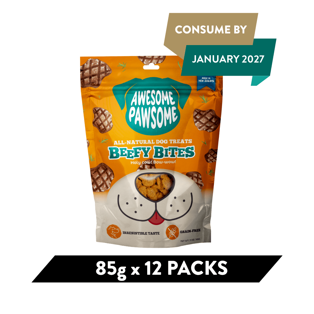 Awesome Pawsome Beefy Bites - Pack of 12 - Addiction Pet Foods USA