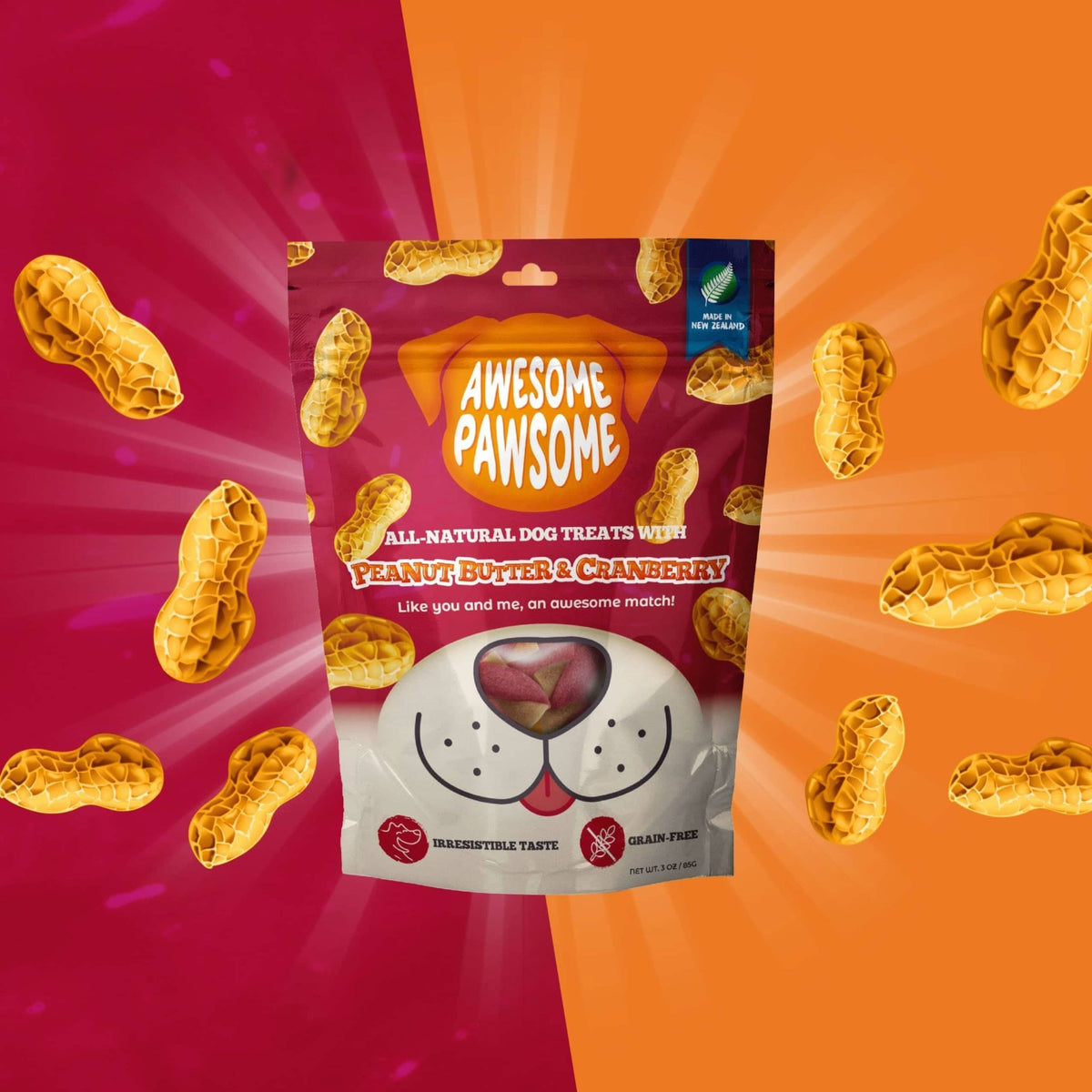 Awesome Pawsome Peanut Butter & Cranberry - Addiction Pet Foods USA