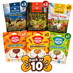 Bark Bundle – Dog Treat Variety Pack (10 or 20 Packs) - Addiction Pet Foods USA - Near Expiry Items - AP77027_3, AF70585_3, AP77010_1, AP77041_1, AF70523_1, AF71117_1