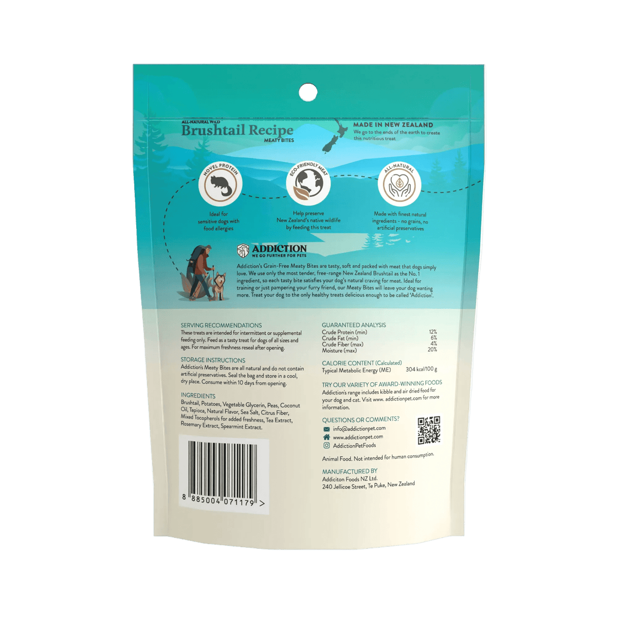 Brushtail Meaty Bites - Hypoallergenic Dog Treats - Addiction Pet Foods USA