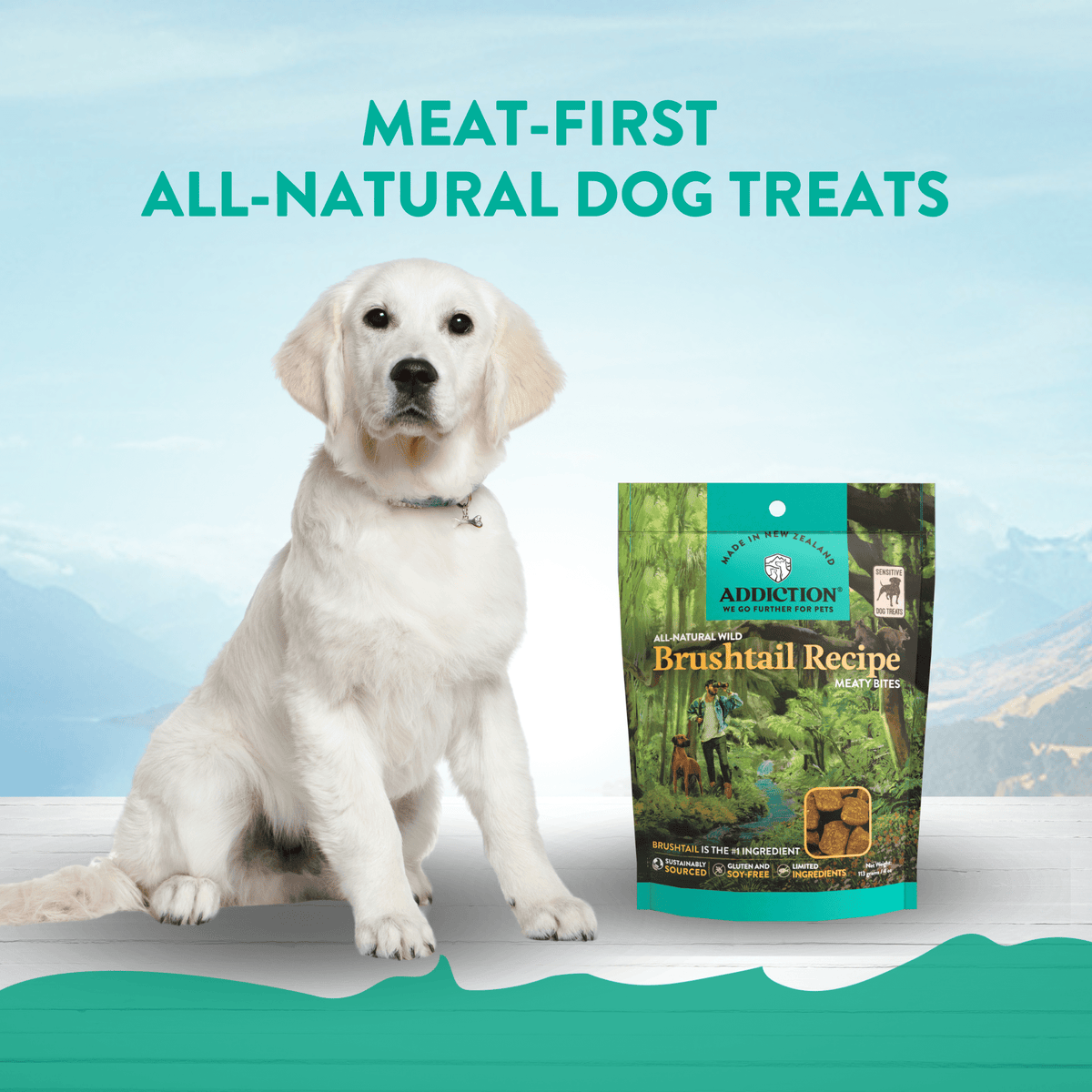 Brushtail Meaty Bites - Hypoallergenic Dog Treats - Addiction Pet Foods USA