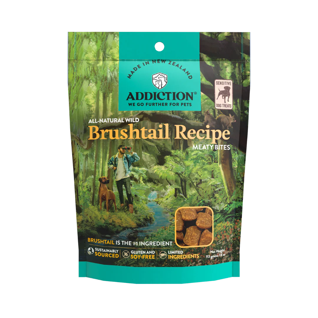 Brushtail Meaty Bites - Hypoallergenic Dog Treats - Addiction Pet Foods USA