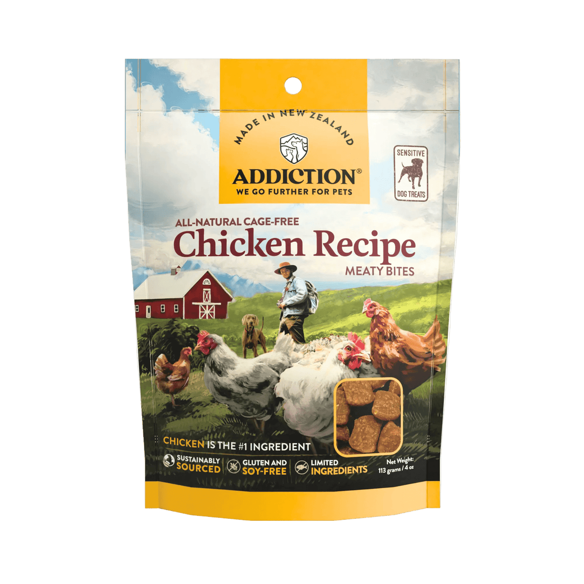 Chicken Meaty Bites - Hypoallergenic Dog Treats - Addiction Pet Foods USA