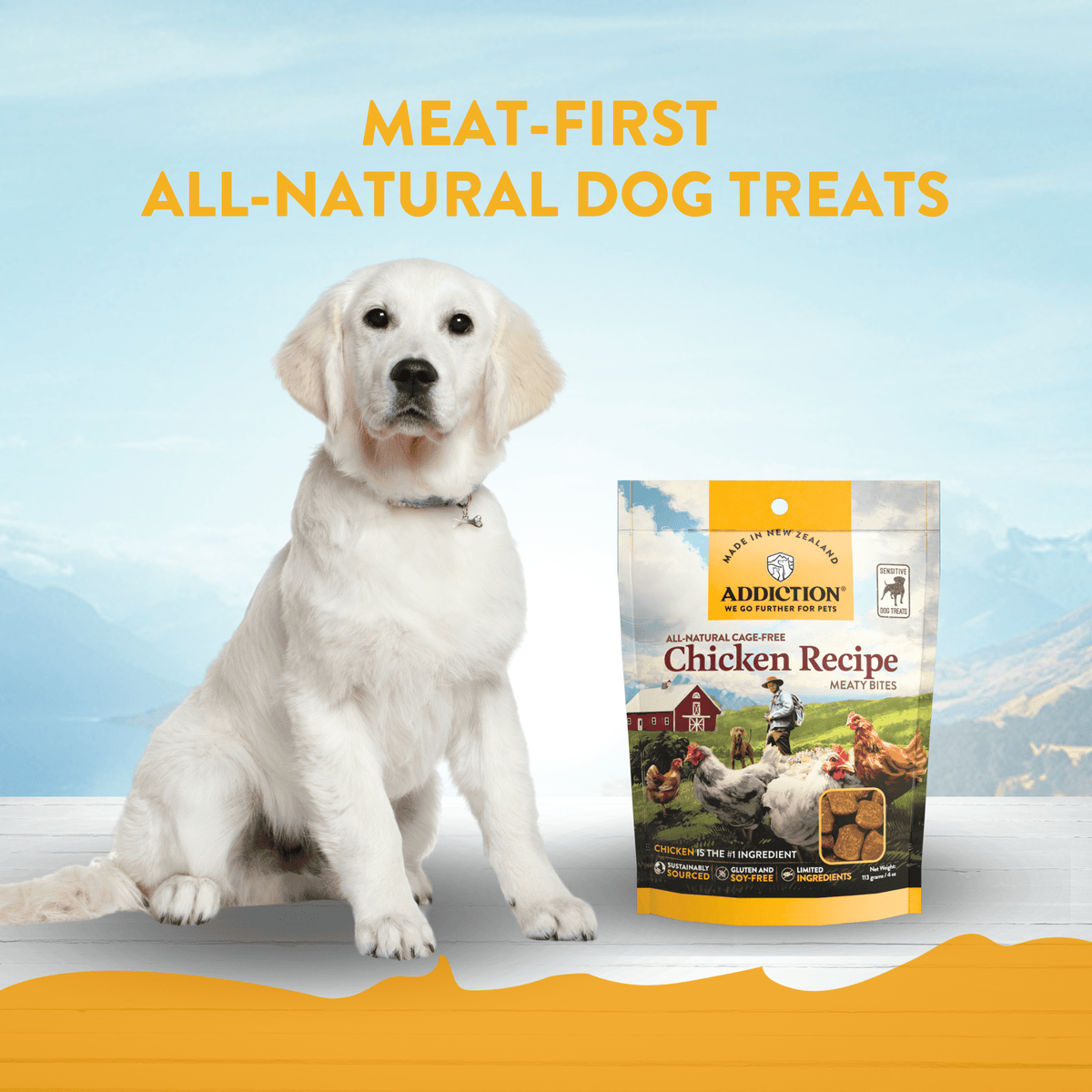 Chicken Meaty Bites - Hypoallergenic Dog Treats - Addiction Pet Foods USA