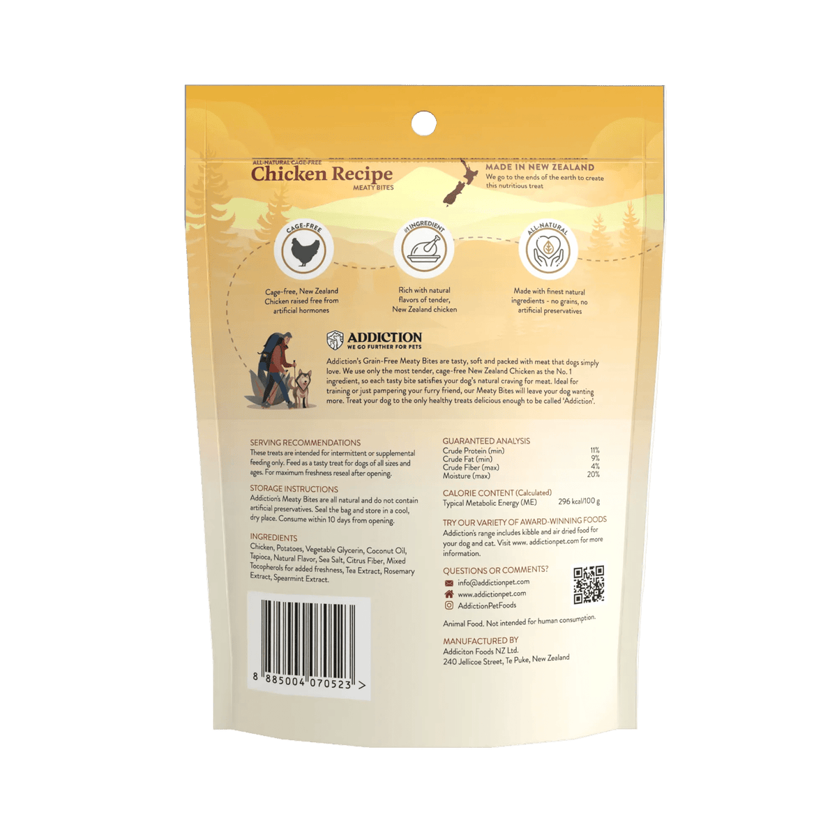 Chicken Meaty Bites - Hypoallergenic Dog Treats - Addiction Pet Foods USA