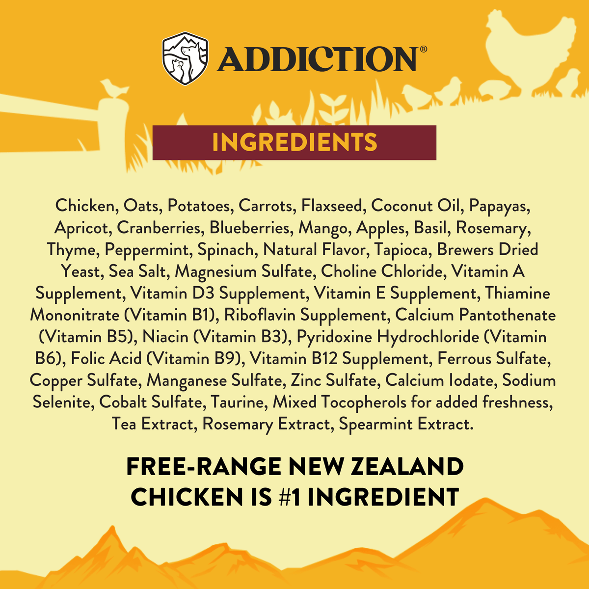 Country Chicken & Apricot Air-Dried Dog Food - Addiction Pet Foods USA