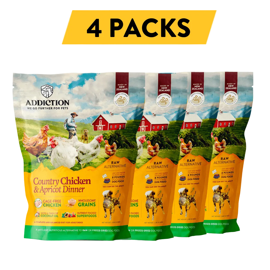 Country Chicken & Apricot Air-Dried Dog Food - Addiction Pet Foods USA