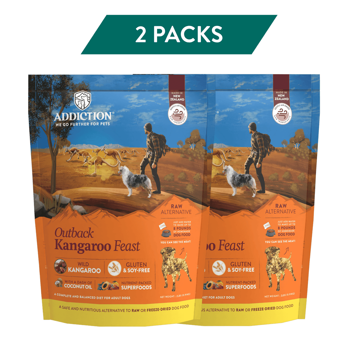 Outback Kangaroo Feast Air-Dried Dog Food - Addiction Pet Foods USA