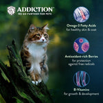 Salmon Bleu Dry Cat Food - Trial Pack Bundle of 12 - Addiction Pet Foods USA
